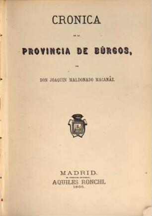 Cronica de la provincia de Búrgos
