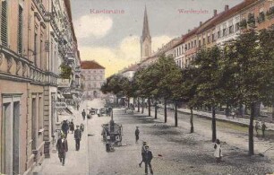 Postkartenalbum. "Karlsruhe". Werderplatz