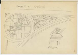 Pfarrkirche, Koblenz: Details (aus: Skizzen- und Fotoalbum 11)