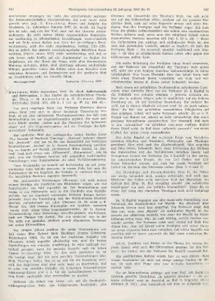 841-843 [Rezension] Oberman, Heiko Augustinus, Der Herbst der mittelalterlichen Theologie