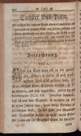 Sechster Buß-Psalm.