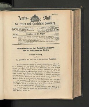 No. 207, 27. August 1916