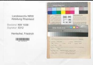 Entnazifizierung Friedrich Hentschel , geb. 17.02.1906 (Bahnbeamter)