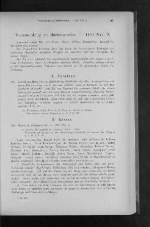 Versammlung zu Marienwerder. - 1450 Mrz. 8.