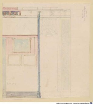 Nachlass von Eduard Metzger (1807 - 1894) - BSB Ana 570, X. Architekturzeichnungen. Entwürfe zur Raumausstattung - BSB Ana 570(X