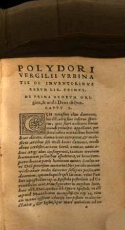 Polydori Vergilii Vrbinatis De Rervm inuentoribus : libri octo