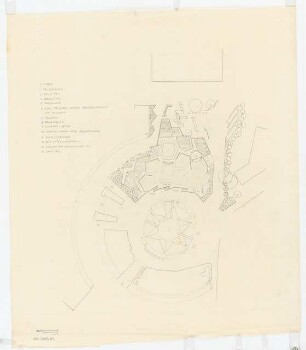 Bundesgartenschau 1971, Köln: Lageplan Musikpavillon und Tanzbrunnen