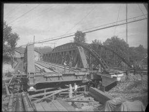 Schorndorf-Urbach, Schwäbisch Hall: Bahnbrücke, Bauarbeiten (oder Sigmaringen)