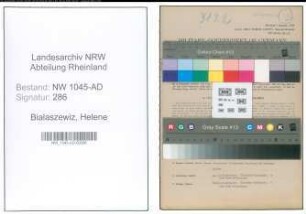Entnazifizierung Helene Bialaszewiz , geb. 03.05.1922 (Angestellte)