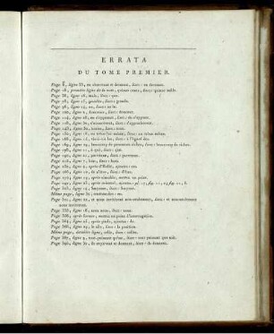 Errata Du Tome Premier.