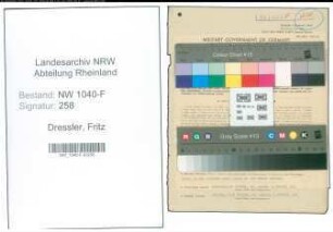 Entnazifizierung Fritz Dressler , geb. 12.03.1908 (Zollsekretaer)