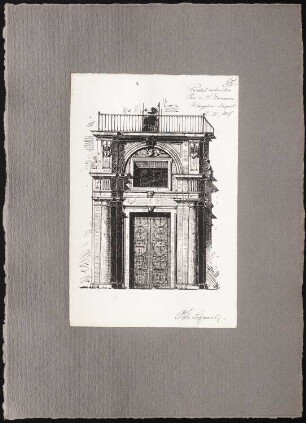 Reiseskizzen aus Pompeji, Neapel und Rom: Neapel: S. Domenico Maggiore (Ansicht Portal unter dem Chor)