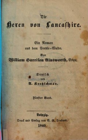 Die Hexen von Lancashire : ein Roman aus dem Pendle-Walde, 5