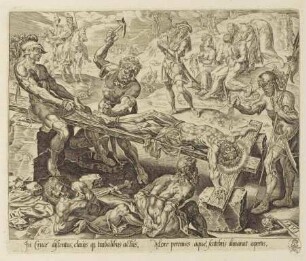 Christus wird ans Kreuz genagelt, Blatt 6 aus der Folge "Die sieben Leiden Christi"