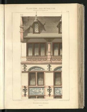 Wohnhaus in Berlin. Detail. Hans Otto Friedrich Grisebach, Architekt