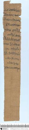 Demotischer Papyrus, Hochformat-Brief wegen Weinlieferung an einen Lesonis-Priester
