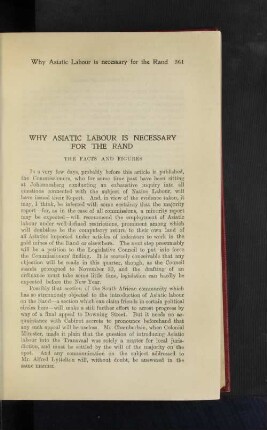 Why Asiatic Labour is Necessary for the Rans. The Facts and Figures.