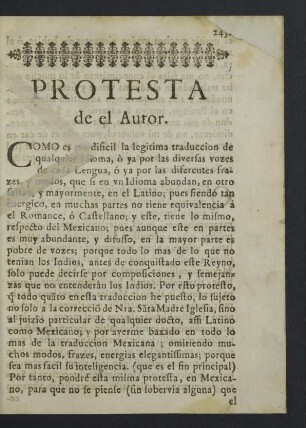 Protesta de el Autor.