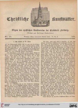 14: Christliche Kunstblätter: Organ des Christlichen Kunstvereins der Erzdiözese Freiburg