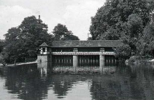 Esslingen, Wasserhaus, alter Zustand, flussabwärts