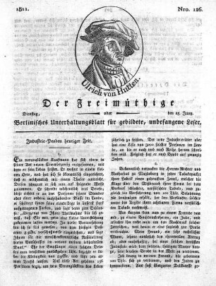 Nro. 126, Dienstag, den 25. Juny 1811