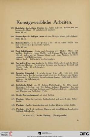 Kunstgewerbliche Arbeiten (Nr. 439-449)