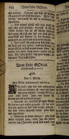 Vom Lobe Gottes