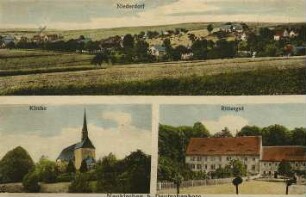 Reinsberg-Neukirchen. Ortsansichten, kolorierte Ansichtskarte