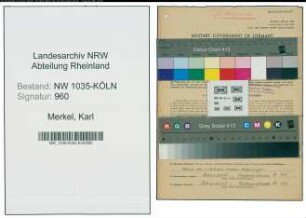 Entnazifizierung Karl Merkel , geb. 03.04.1893 (Steiger)