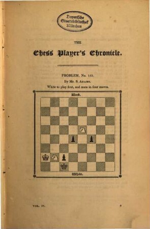 The chess player's chronicle. 4. 1843