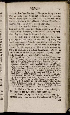 III. Der Oestreichische Kreis, [...]