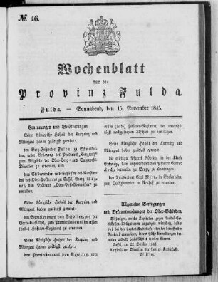 Nr. 46, Ausgabe vom 15. November 1845 [S. 868/869 fehlt]