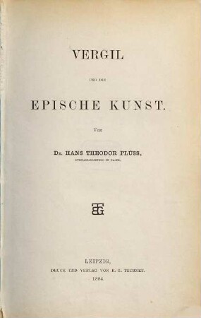 Vergil und die epische Kunst