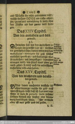 Das XXIV. Capitel. Von den ausleihern und dero gewerb