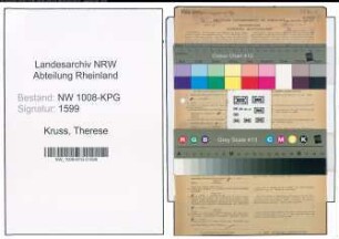 Entnazifizierung Therese Kruss , geb. 26.11.1904 (Kassenangestellte)