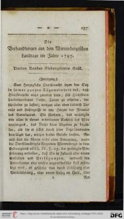 Vierten Bandes Siebenzehntes Stuek.