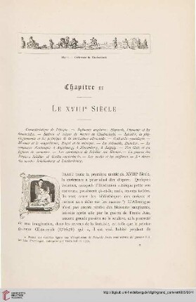 Chapitre II: Le XVIIIe siècle