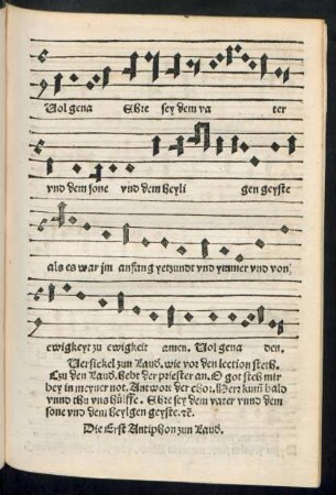 Die Erst Antiphon zun Laudes.