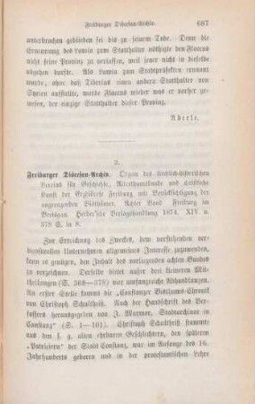 687-694 [Rezension] Freiburger Diöcesan Archiv; 8