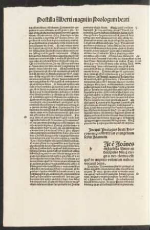 Incipit Prologus beati Hieronymi presbyteri in evangelium secundum Ioannem