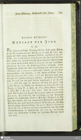Dritter Abschnitt. Südrand von Iran