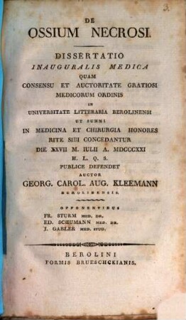 De ossium necrosi : Diss. inaug. med.