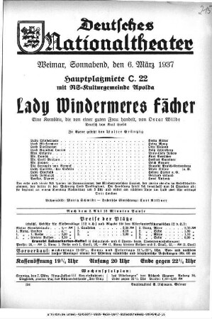 Lady Windermeres Fächer