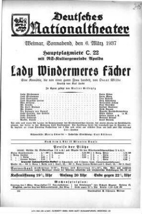Lady Windermeres Fächer
