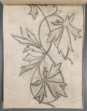 Florale Stuck-Wandgestaltung