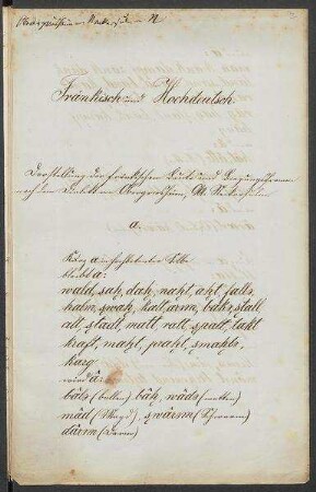 Sprachaufsatz aus Obergriesheim OA Neckarsulm