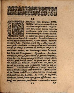 De Campis Elysiis, & Gentilium Paradiso