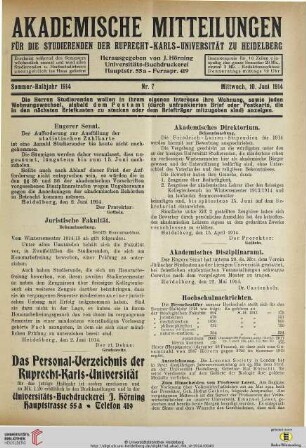 Nr. 7 (10. Juni 1914)