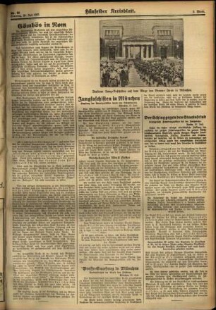 Zweite Ausgabe vom Samstag, den 29. Juli 1933.