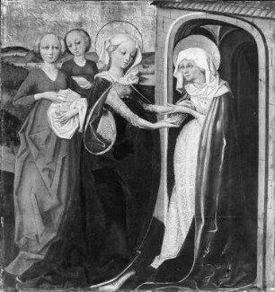 Flügelaltar : Flügelaltar. Tempera, Fichtenholz (um 1480). Maria Heimsuchung. Graz: Steiermärkisches Landesmuseum Joanneum